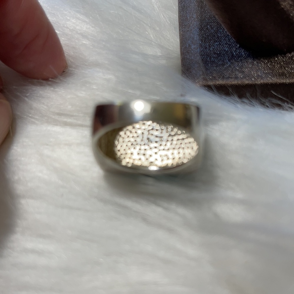Unique style Sterling silver and turquoise ring - Picture 4 of 8